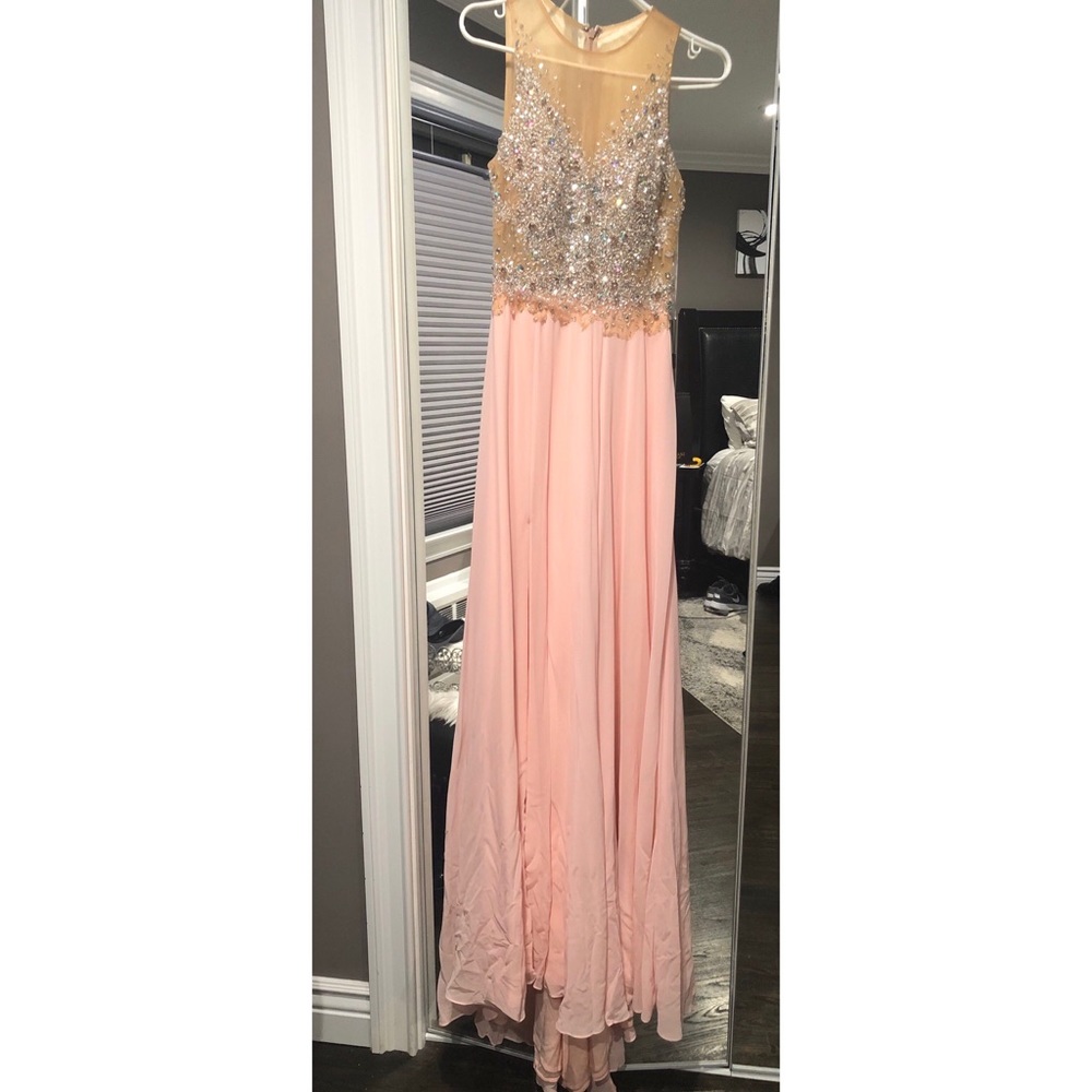 Terani Couture Pink Crystal illusion Dress-BNWT - Picture 2 of 10